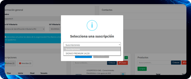 agregar suscripción